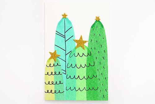 Christmas Squeegee Painting