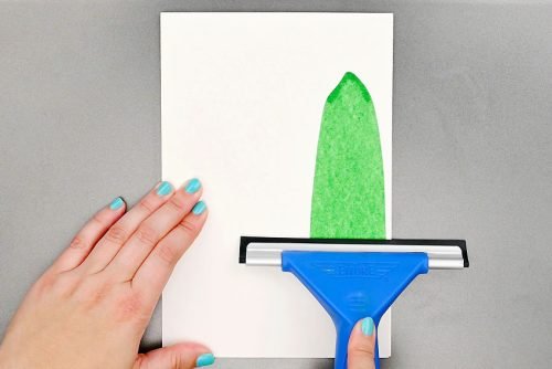 Christmas Squeegee Painting