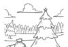 Christmas Tree Coloring Pages Christmas Tree Coloring Pages - Santa's sleigh