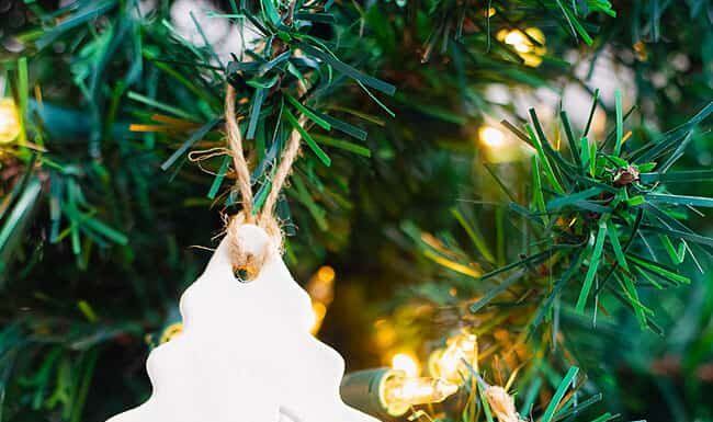 DIY Clay Ornaments DIY clay ornaments hanging on the Christmas tree