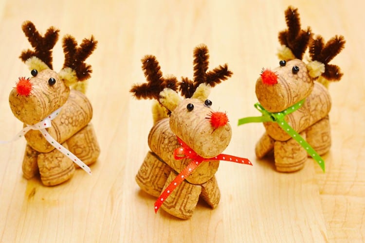 Wine Cork Reindeer Cork reindeer ornament