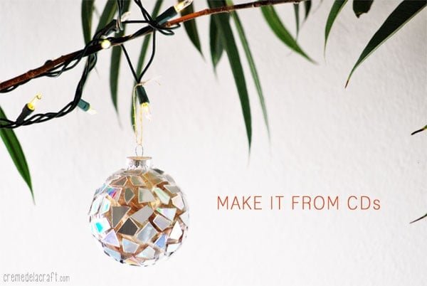 DIY Christmas Ornaments with CDs