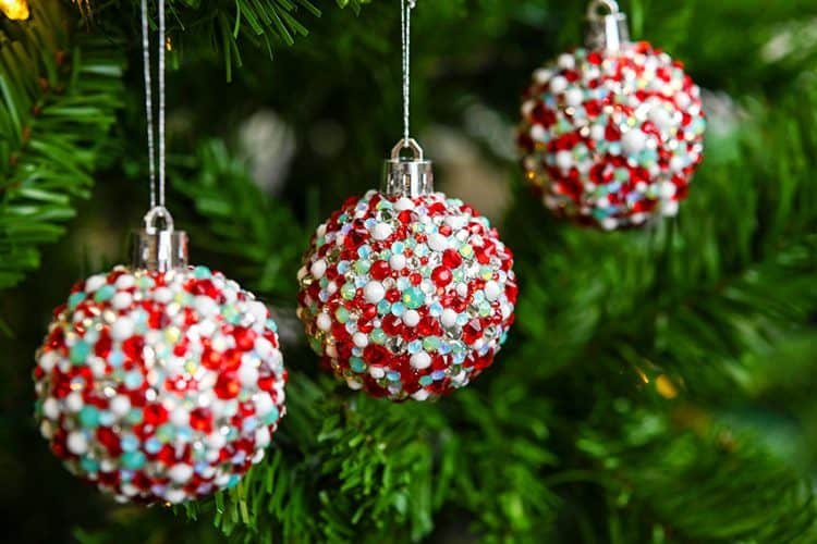 DIY rhinestone ornaments