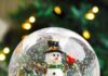 How to make Snow Globe DIY snow globe with a snowman figurine and glitter snow