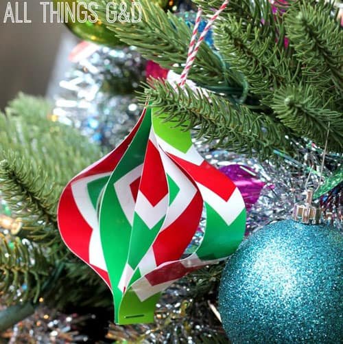 19 Christmas Wrapping Paper Crafts - DIY Wrapping Paper Ornaments