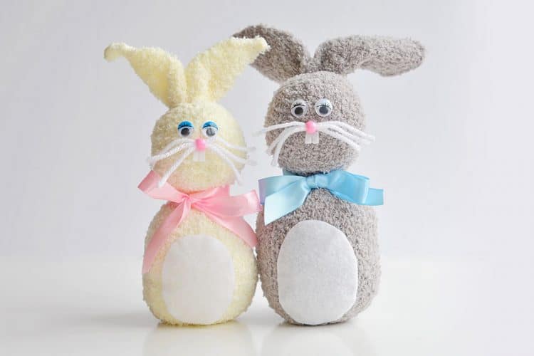 How to make a no-sew sock bunny rabbit
