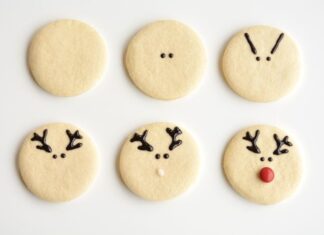 Easy Reindeer Sugar Cookies – A Cute and Festive Holiday Treat These reindeer sugar cookies are really easy to make and they look ADORABLE! The cookie recipe is so good! Perfectly even cookies, with no chilling required!