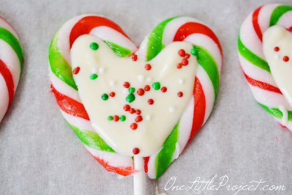 Candy Cane Hearts - The trick is to melt the candy canes in the oven first so they stick together. If you don't get around to making these at Christmas they are great for Valentine's day too!