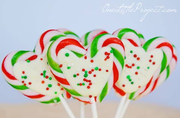 Candy Cane Hearts - The trick is to melt the candy canes in the oven first so they stick together. If you don't get around to making these at Christmas they are great for Valentine's day too!