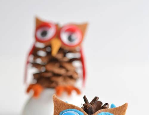 DIY Pinecone Owls: How to Make Cute Woodland Crafts These pinecone owls are SO FUN and they're so easy to make! Best of all, you can get all the supplies at the dollar store! If you add a string, they make great Christmas ornaments! Such a great 5 minute craft idea!