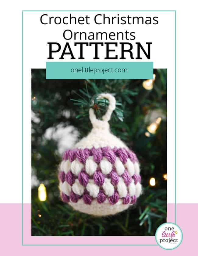 Free, printable crochet pattern for Christmas ornaments