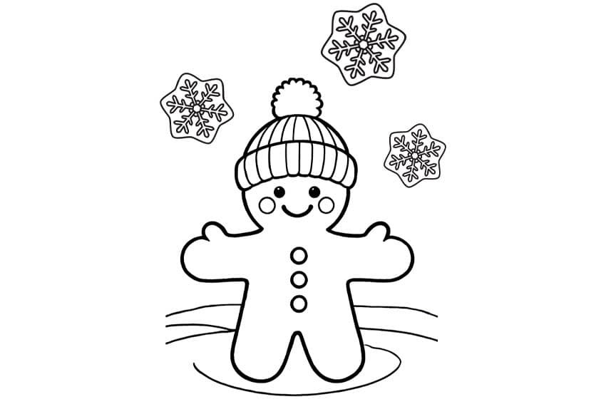 Free, printable gingerbread coloring pages