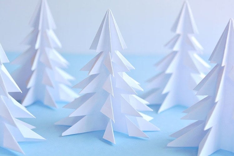 How to make a paper Christmas tree