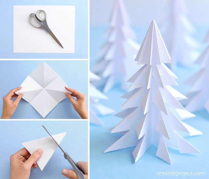 How to make a paper Christmas tree