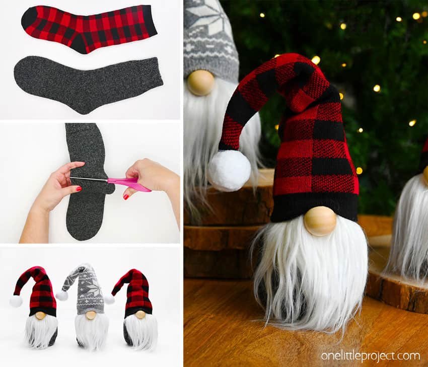 DIY Christmas sock gnomes