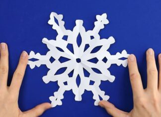How to Make Paper Snowflakes Paper Snowflakes - Step 7