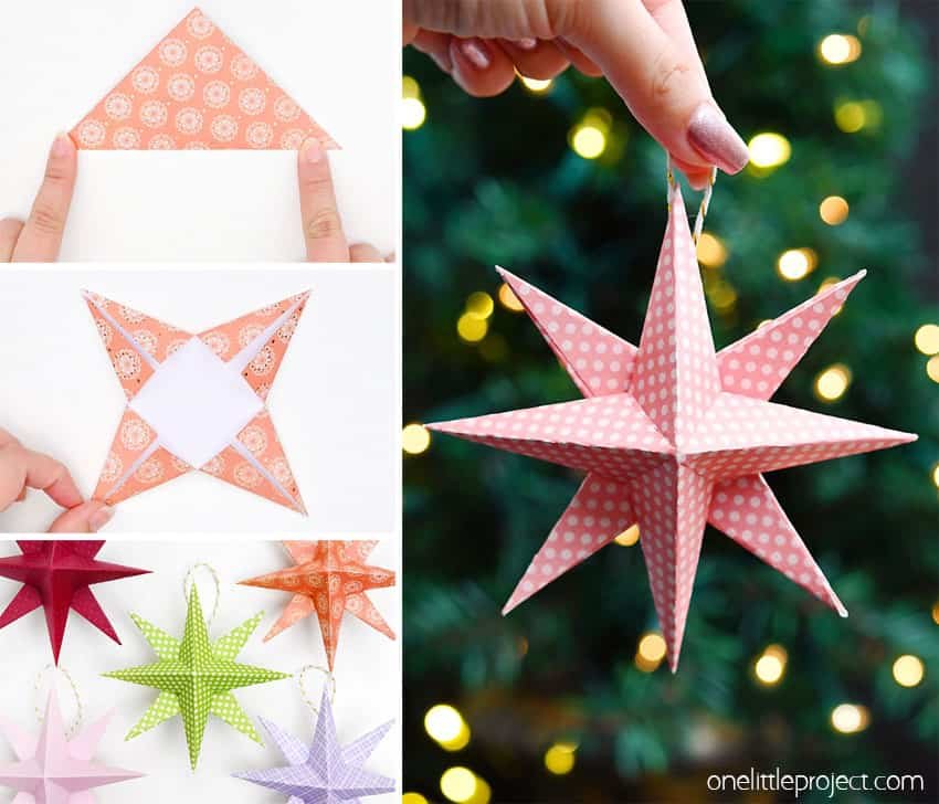 DIY paper star ornament