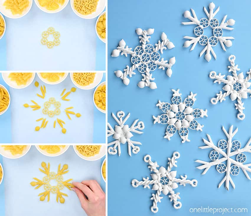 How to make pasta snowflakes