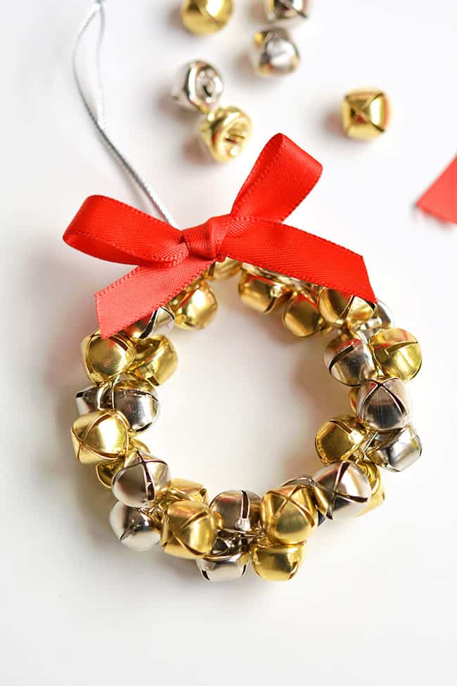 Jingle bell wreath ornament