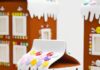 Milk Carton Gingerbread House Milk carton gingerbread house decorated with paint and buttons