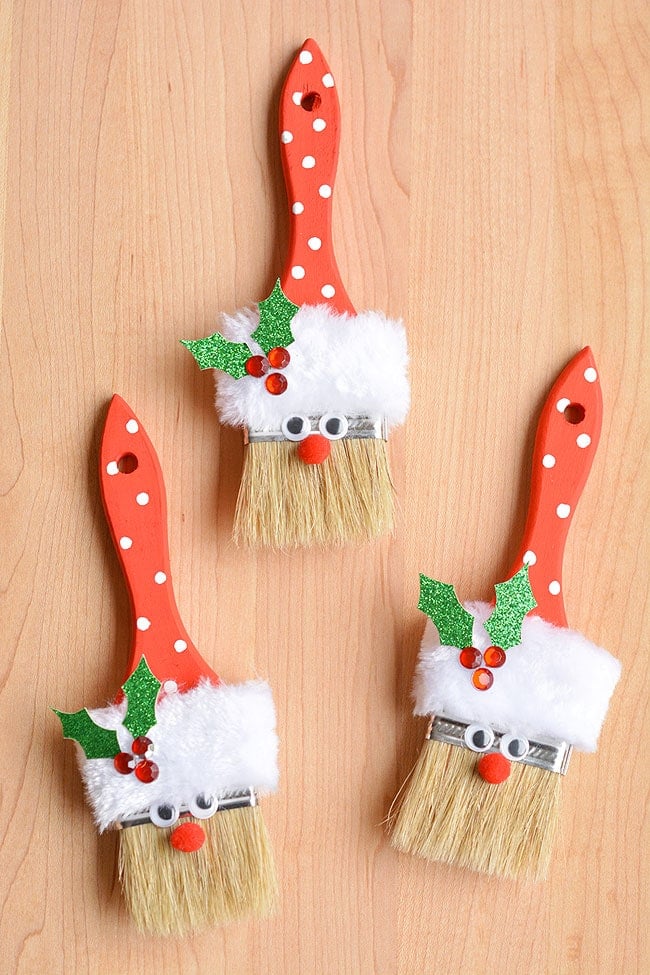 Paint brush Santa Claus decorations