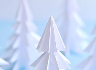 How to Make a Paper Christmas Tree Snowy white paper Christmas tree