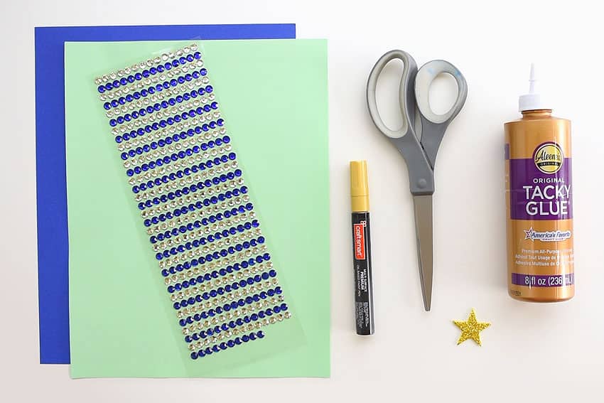 Supplies to Make Christmas Tree Card