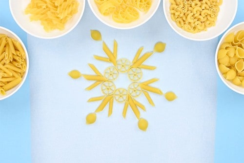 Pasta Snowflakes