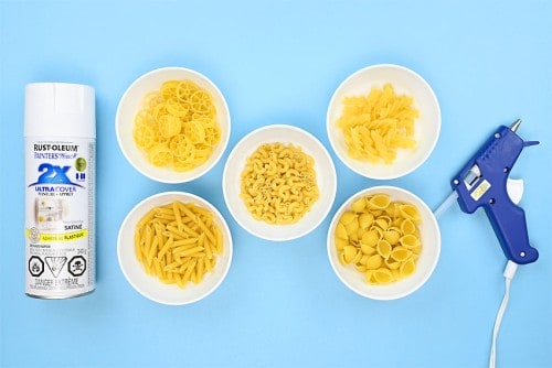 Pasta Snowflakes Supplies