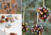 Melted Bead Ornaments These pom pom and pinecone ornaments are SO EASY! They're a great craft for both kids and adults and they end up looking surprisingly beautiful!