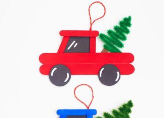 Build a Popsicle Stick Truck – Fun DIY Craft for Kids with Step-by-Step Guide 3 colours of DIY popsicle stick truck Christmas ornaments