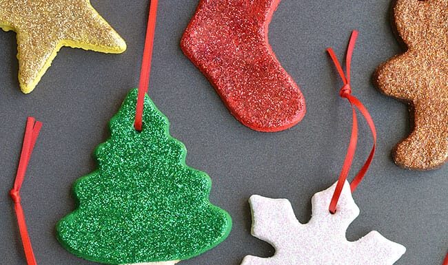 How to Make Salt Dough Ornaments Colourful and glittery salt dough Christmas ornaments