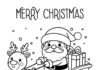 Santa Coloring Pages Santa Claus Coloring Pages - Santa in his sleigh with Rudolph