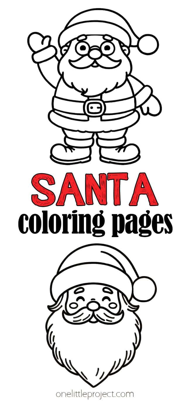 Free, printable Santa coloring sheet pictures