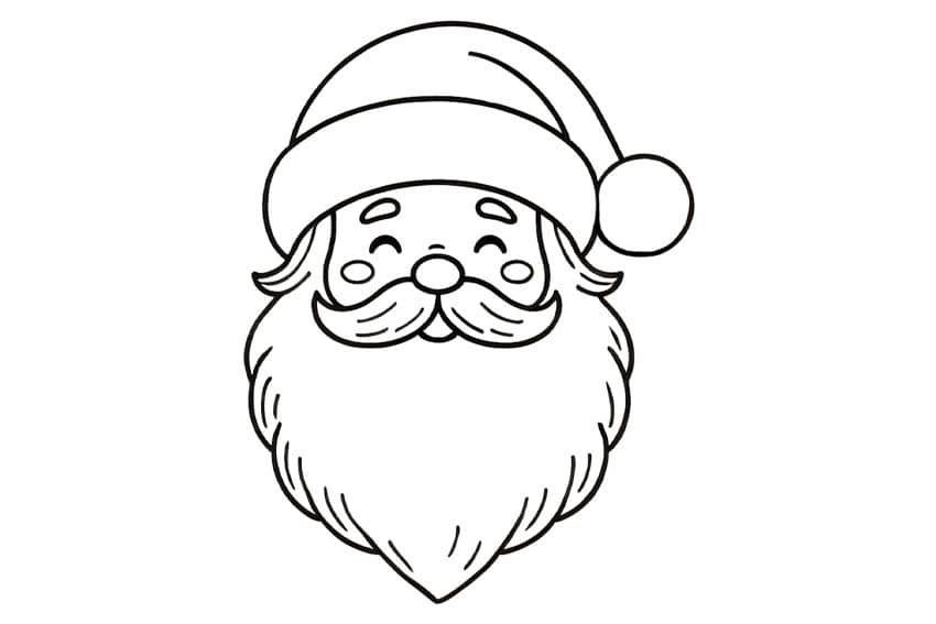 Free, printable Santa coloring pages