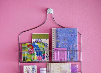 24 Genius Christmas Gift Wrapping Hacks You’ll Love 24 Clever Christmas Wrapping Hacks - Shower Caddy Gift Wrap Organization