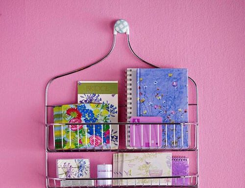 24 Genius Christmas Gift Wrapping Hacks Youâll Love 24 Clever Christmas Wrapping Hacks - Shower Caddy Gift Wrap Organization