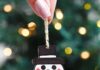 How to Make Shrinky Dink Ornaments Snowman ornament made of shrink plastic