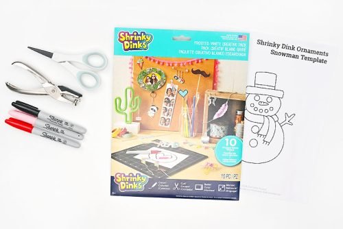 Shrinky Dink ornaments supplies