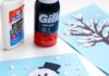 How to Make Snow Paint Glittery snowman made with DIY snow paint