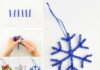 How to make Easy Snowflake Pipe Cleaner Ornaments These snowflake pipe cleaner ornaments are so COOL and they're really simple to make. You only need 2 pipe cleaners! This is such an easy Christmas craft that you can make in less than 5 minutes using dollar store supplies. Such a fun Christmas activity for kids and a great way to make homemade Christmas ornaments! Be sure to check out the other 5 tutorials in this series for more pipe cleaner ornaments that go along with this frosty snowflake!