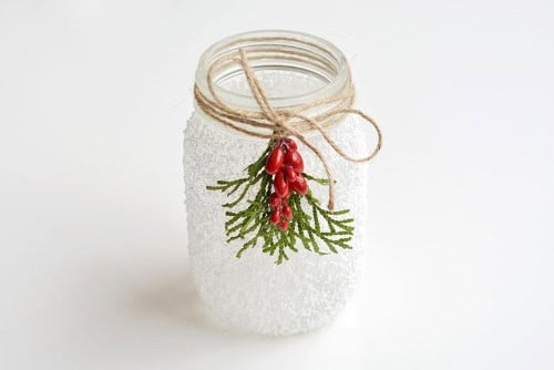 Snowy Mason Jar