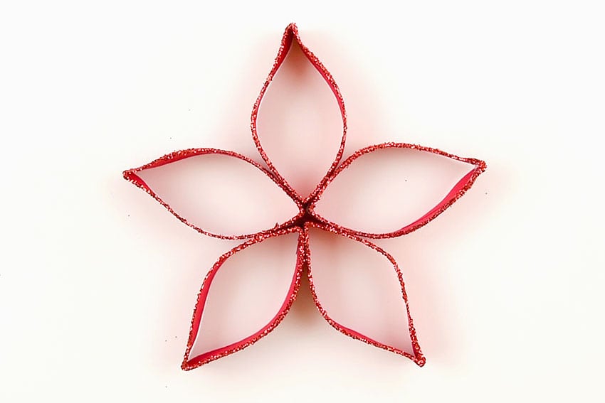 Paper Roll Poinsettia Ornaments Paper Roll Poinsettia Ornaments