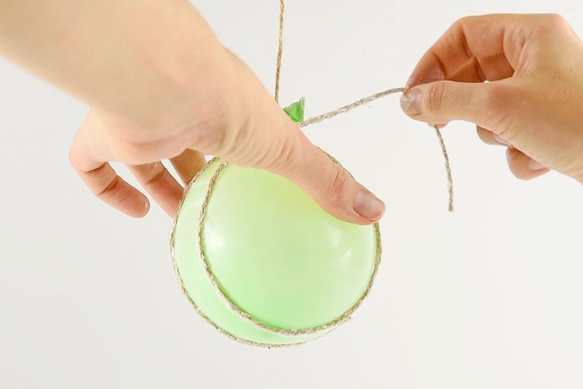 DIY Twine Ball Ornaments