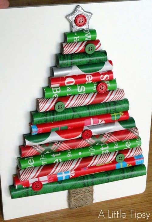 19 Christmas Wrapping Paper Crafts - Wrapping Paper Christmas Tree