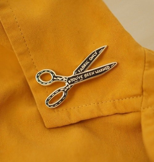 Fabric Scissors Enamel Pin