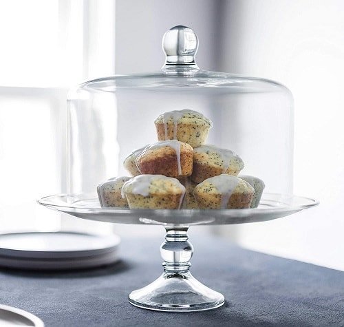 Glass Cake Stand With Dome