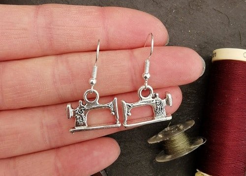 Sewing Machine Drop Earrings