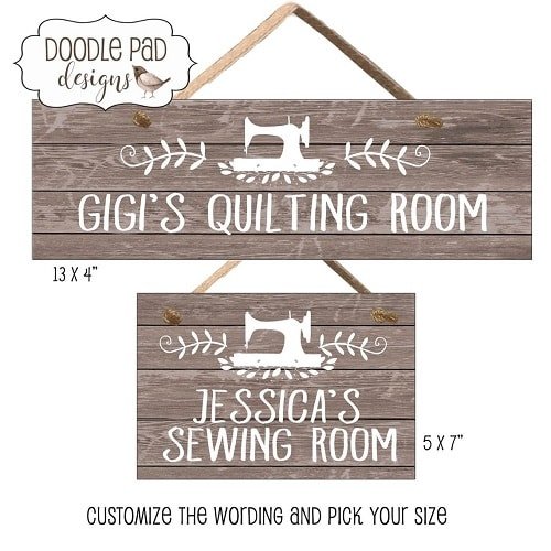 Sewing Room Door Sign