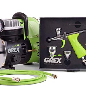 Grex GCK03 Tritium.TG Airbrush Combo Kit with Tritium.TG Airbrush, AC1810-A Compressor and Accessories - Full Airbrush System - Multicolored, 1 Set